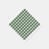 Pine Needle Lane - Pine Green Gingham Pattern Servet (Hoek)