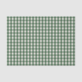 Pine Needle Lane - Pine Green Gingham Pattern Tissuepapier