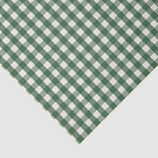 Pine Needle Lane - Pine Green Gingham Pattern Tissuepapier (Detail)