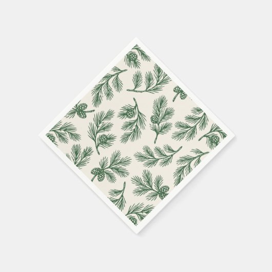 Pine Needle Lane - Pinecone Pattern  Servet (Hoek)