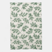 Pine Needle Lane-Pinecone Print & Monogram Detail Theedoek (Verticaal)