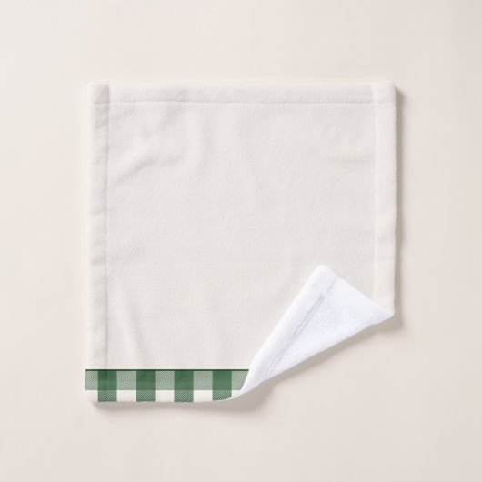 Pine Needle Lane-Pinecone Print with Gingham Trim Bad Handdoek (Wasdoekje)