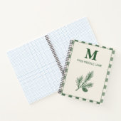 Pine Needle Lane - Rustic Gingham & Botanisch Notitieboek (Binnen)
