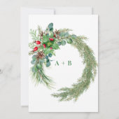 Pine Needles Red Berry Bachelorette Party Kaart (Achterkant)