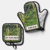 Pine Needles van Kenneth Yoncich Ovenwant & Pannenlap Set (Voorkant / Achterkant)