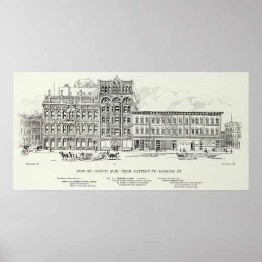 Pine North Side Battery en Sansome Poster (Voorkant)