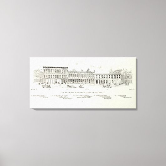 Pine North Side Front en Battery Canvas Afdruk (Voorkant)