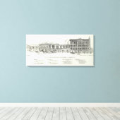 Pine North side Montgomery en Kearny Canvas Afdruk (Insitu (Houten vloer))