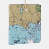 Pine Orchard Branford CT Chart Keramisch Ornament (Rechts)