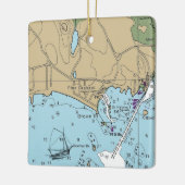 Pine Orchard Branford CT Chart Keramisch Ornament (Links)
