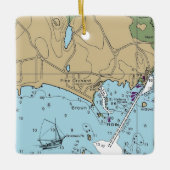Pine Orchard Branford CT Chart Keramisch Ornament (Voorkant)
