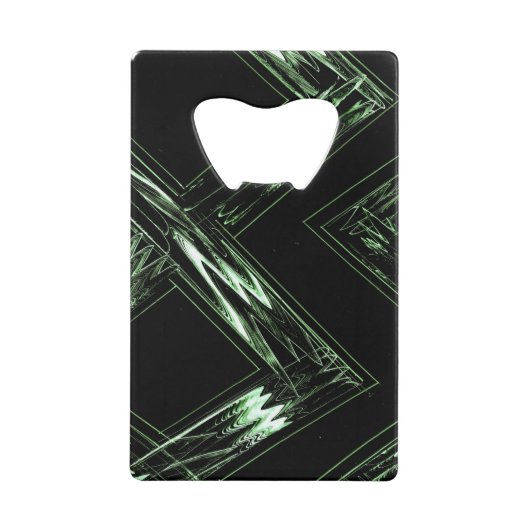 Pine Patroon in perspectief Creditkaart Flessenopener (Voorkant)