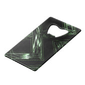 Pine Patroon in perspectief Creditkaart Flessenopener (Voorkant Gekanteld)