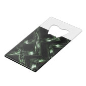 Pine Patroon in perspectief Creditkaart Flessenopener (Achterkant Gekanteld)