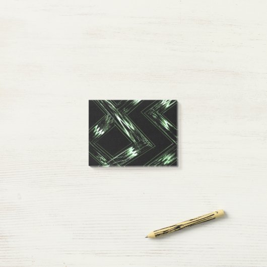 Pine Patroon in perspectief Post-it® Notes (Op bureau)