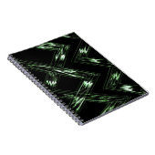 Pine Pattern van groen naar zwart Notitieboek (Rechterzijde)