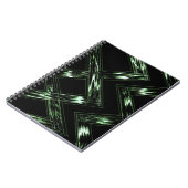 Pine Pattern van groen naar zwart Notitieboek (Linkerzijde)