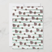 Pine & Pine Cone Waterverf VROLIJKE KERST Foto Feestdagenkaart (Achterkant)