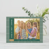 Pine Plaid Sidebar Feestdagenkaart (Staand voorkant)