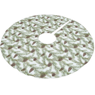 Pine-ploegen en pijnbomen   Handgeschilde Waterver Kerstboom Rok