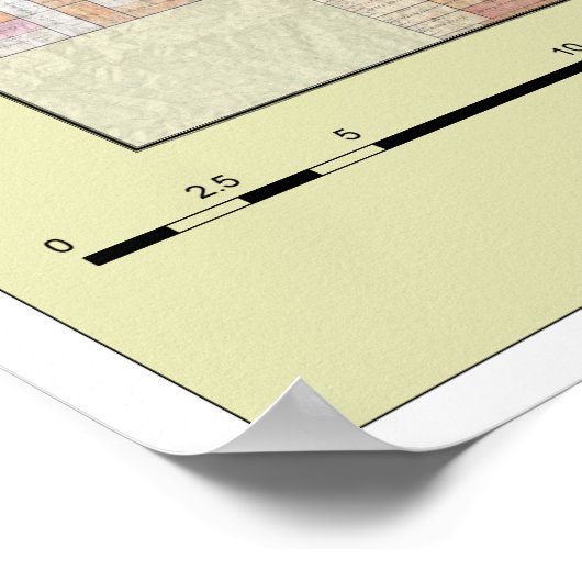 Pine Ridge Reservation Allottments (met topografie Poster (Hoek)