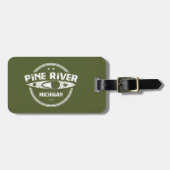 Pine River Michigan Kayaking Bagagelabel (Voorkant horizontaal)