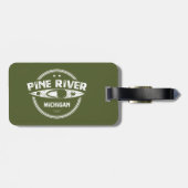 Pine River Michigan Kayaking Bagagelabel (Achterkant horizontaal)
