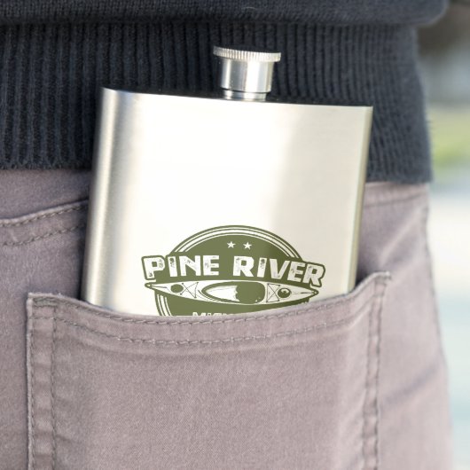 Pine River Michigan Kayaking Flacon (Voorbeeld)