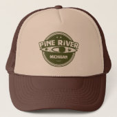 Pine River Michigan Kayaking Trucker Pet (Voorkant)