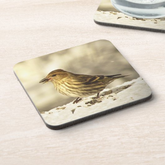 Pine Siskin Drankjes Onderzetter (Linkerzijde)