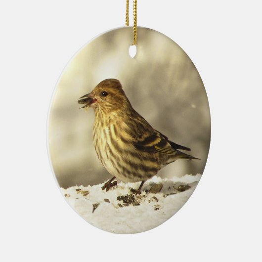 Pine Siskin Keramisch Ornament (Rechts)