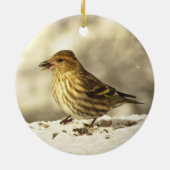 Pine Siskin Keramisch Ornament (Achterkant)