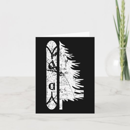  Pine Snowboard Snowboard Gift 1 Kaart (Voorkant)