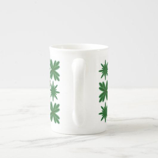 Pine Snowflakes Bone China Mok (Achterkant)