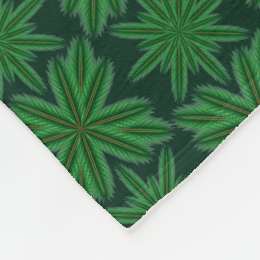 Pine Snowflakes Forest Fleece Deken (3 maten) (Hoek)