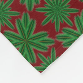 Pine Snowflakes Garnet Fleece Deken (3 maten)