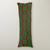 Pine Snowflakes Granaat Body Pillow Lichaamskussen (Voorkant Verticaal)