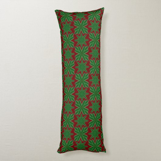 Pine Snowflakes Granaat Body Pillow Lichaamskussen (Achterkant (Verticaal))