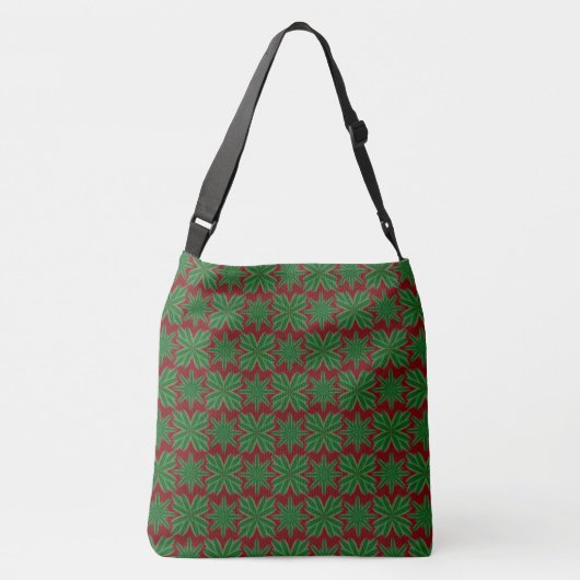 Pine Snowflakes Granaat Crossbody Bag (2 maten) Crossbody Tas (Achterkant)