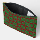 Pine Snowflakes Granaat Grote Pouch Etui (Open)