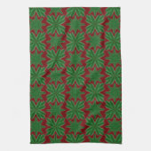 Pine Snowflakes Granaat Keuken Handdoek (Verticaal)