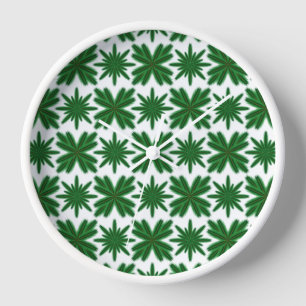 Pine Snowflakes Hout Ingelijste klok