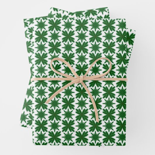 Pine Snowflakes inpakpapier Vel (In situ)