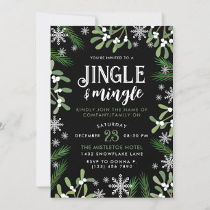 Pine Snowflakes Jingle & Mingle Kerstfeest Kaart