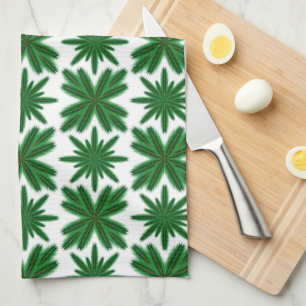 Pine Snowflakes keukenhanddoek