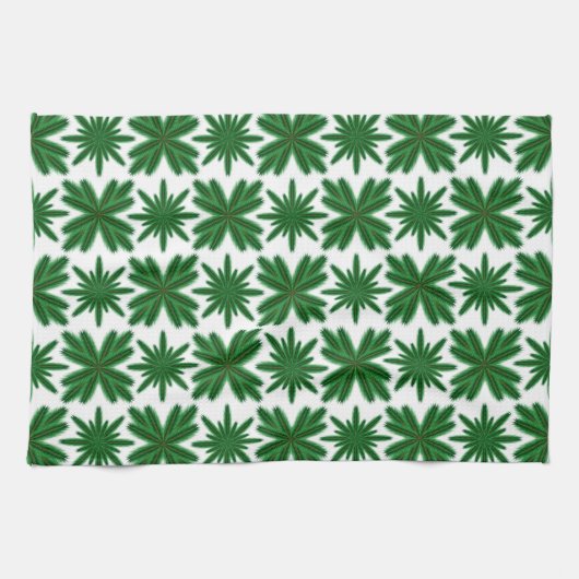 Pine Snowflakes keukenhanddoek (Horizontaal)