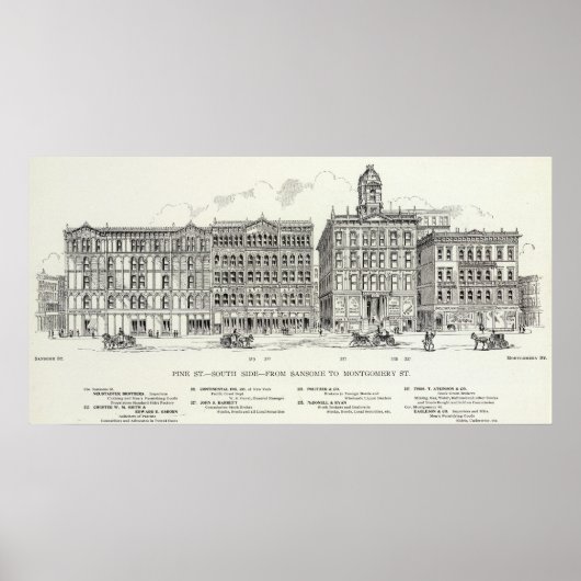 Pine South side Sansome and Montgomery Poster (Voorkant)