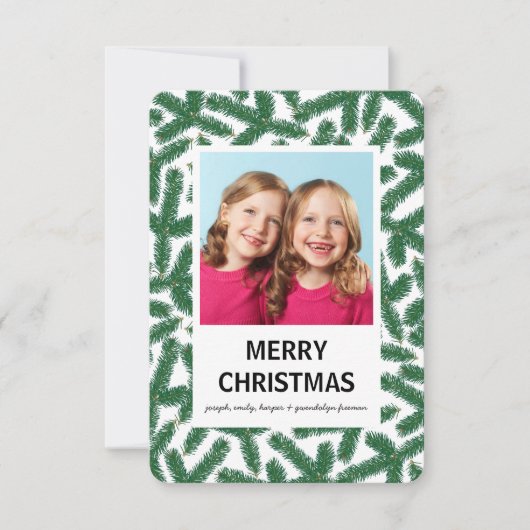 Pine Sprigs - 3x5 Kerstkaart Kaart (Voorkant)