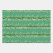 Pine Sprigs Holiday Wrapping Paper Flat Sheet Set (Voorkant 2)