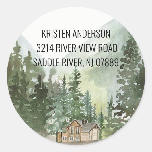 Pine Spruce Trees | Nieuwe sticker van label voor  (Voorkant)